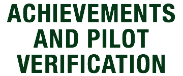ACHIEVEMENTS AND PILOT VERIFICATION